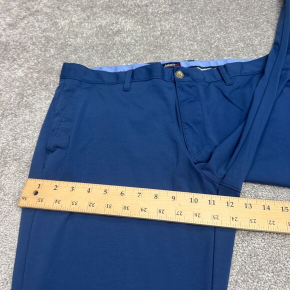 Johnnie-O Jupiter Golf Chino Pants Mens 35x32 Lake Blue Straight Leg Performance - Picture 14 of 16